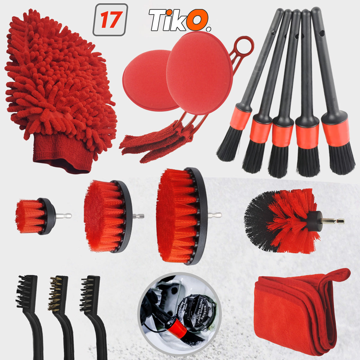 17-DELNI SET ZA ČIŠĆENJE AUTOMOBILA