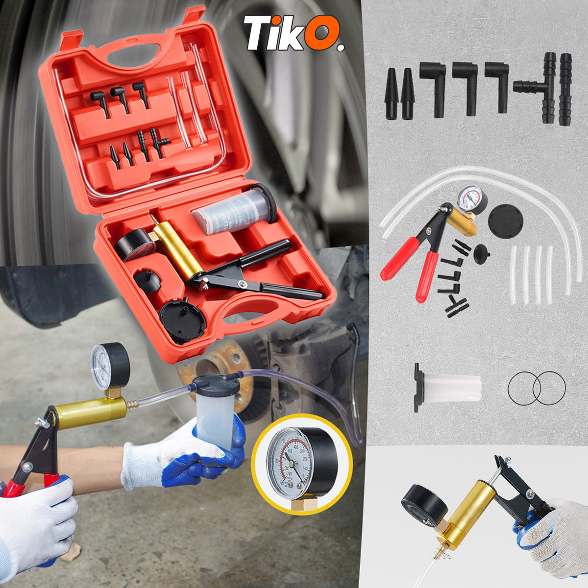 PRIBOR ZA ODZRAČIVANJE KOČNICA SA VAKUUMSKOM PUMPOM