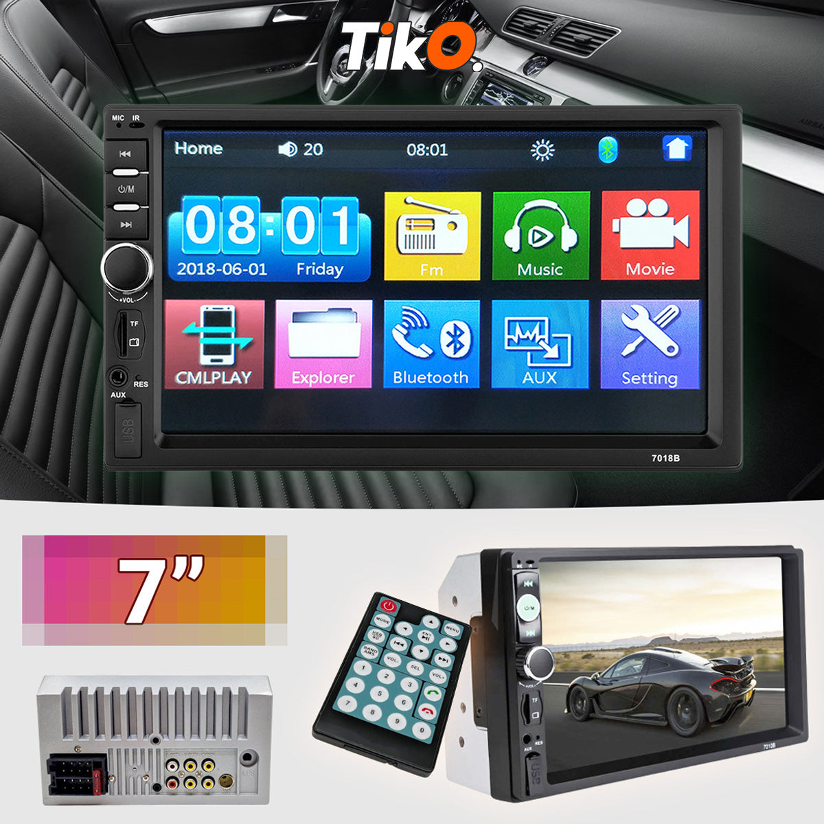 2-DIN AUTOEKRAN RADIO