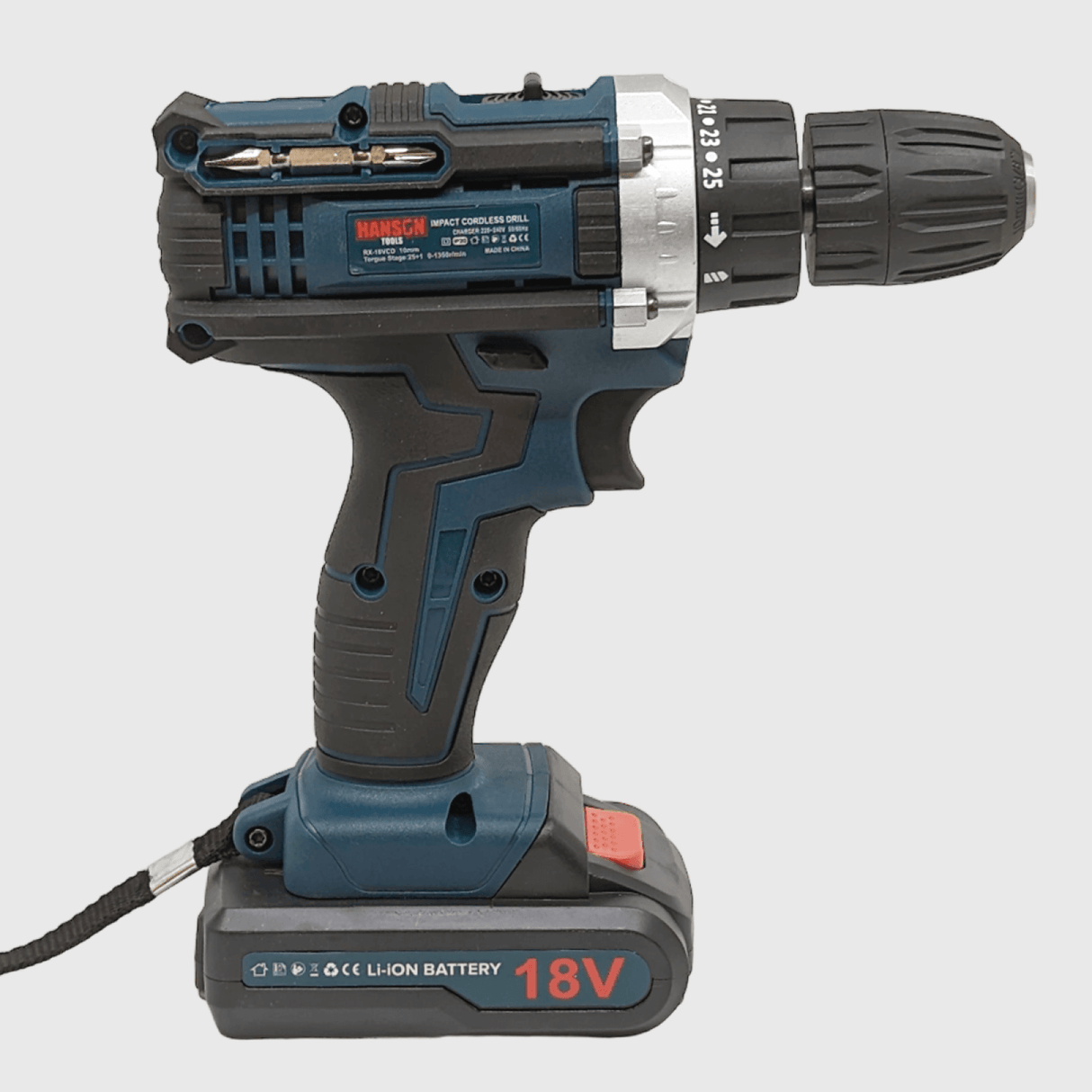 HANSON AKU BUŠILICA 18V + SET ALATA