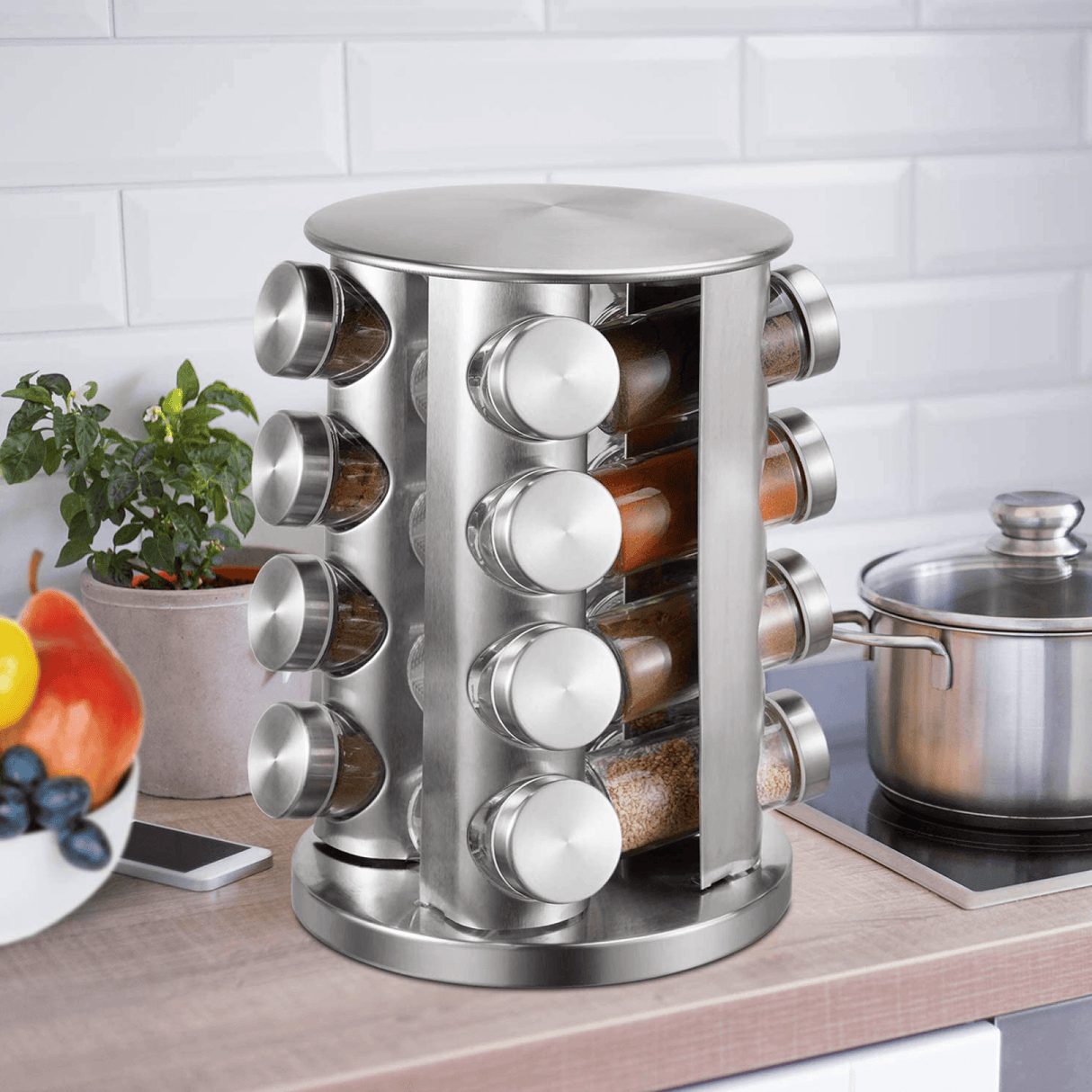 STALAK ZA ZAČINE SA 16 POSUDA