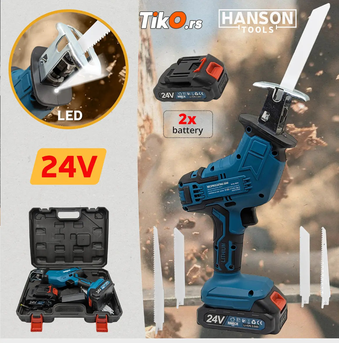 HANSON AKU SABLJASTA TESTERA 24V