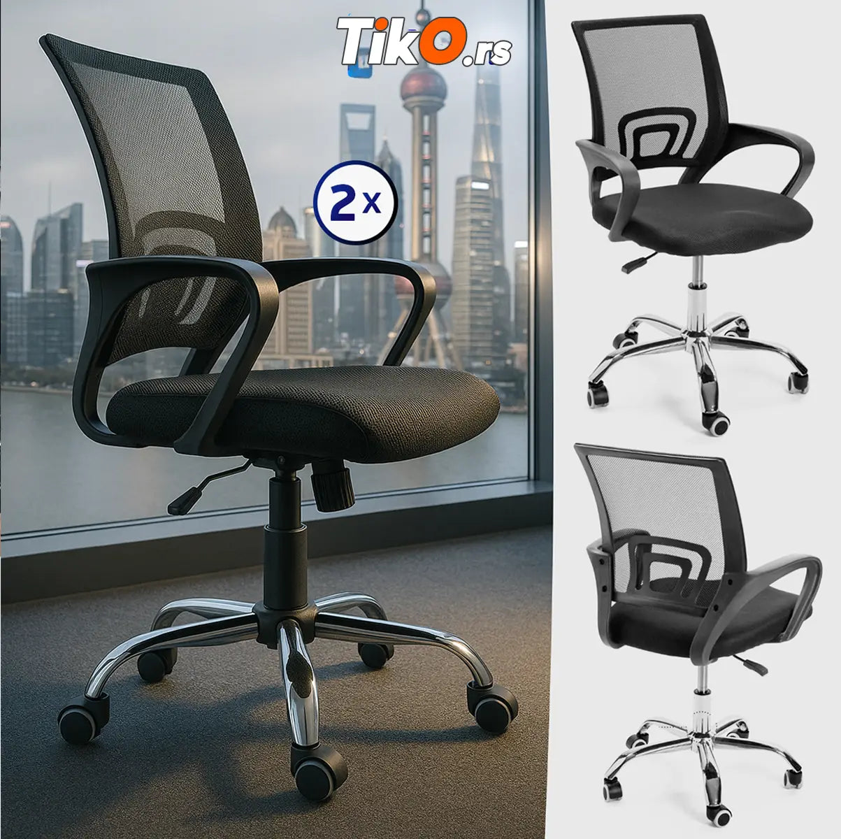 Kancelariska STOLICA "OFFICE"-2 KOMADA