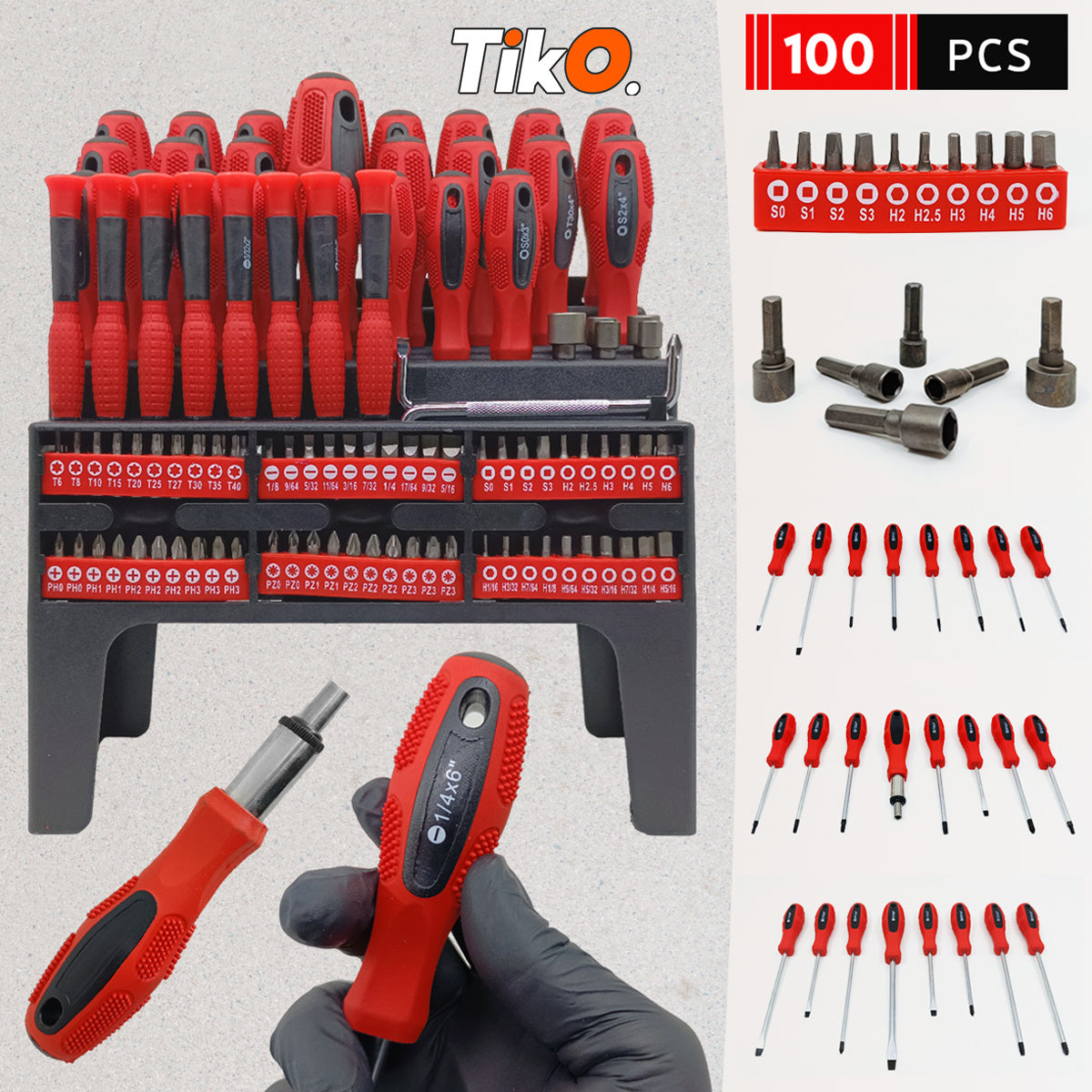 100-DELNI SET ODVIJAČA I BITOVA