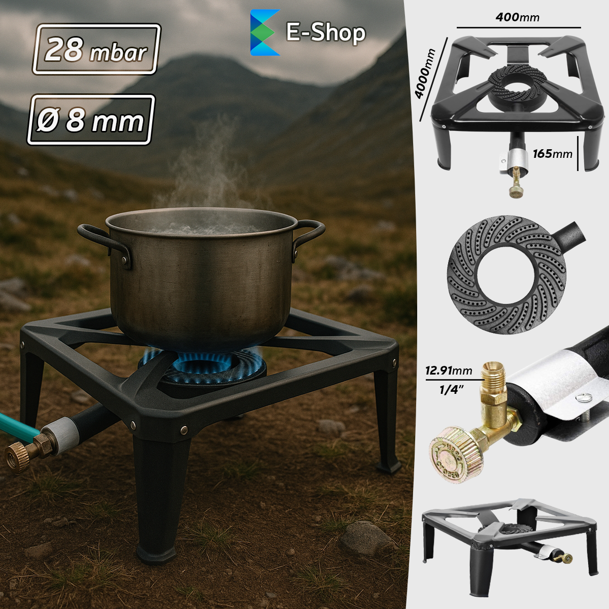 GASNI PLAMENIK 40x40 cm