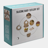 SILIKONSKI SET PRIBORA ZA JELO ZA DECU