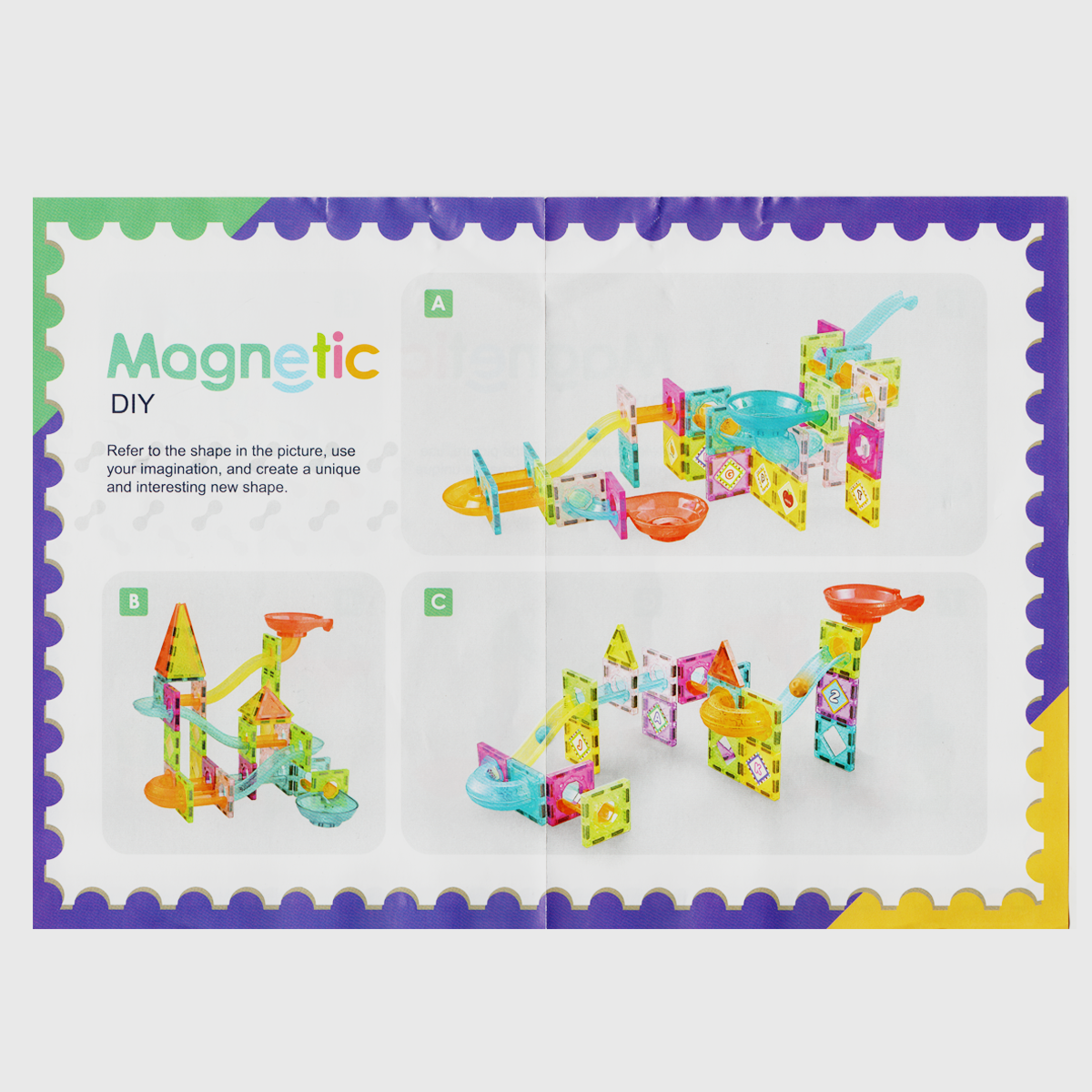 61-DELNI SET MAGNETNIH PLOČICA-BALL RUN