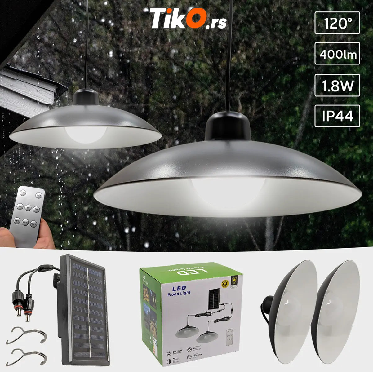 SOLARNA RASVETA SA DVA LUSTERA"EINHEIM"